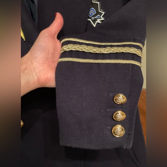 Military style coat with patches, Size S - Picture 9 of 11